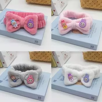 Мультяшная повязка на голову для женщин и девочек, зимняя осенняя эластичная повязка для волос, повязка на голову с изображением лица, милые аксессуары для волос в стиле аниме, подарки