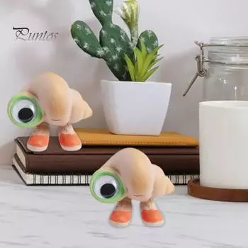 Мультяшная ракушка, статуэтка в обуви, статуэтка из смолы, морская улитка, скульптура животного, украшение для домашнего офиса, украшение для рабочего стола, подарок для телевизора 1pc