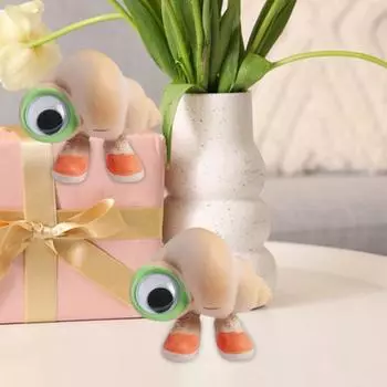 Мультяшная ракушка, статуэтка в обуви, статуэтка из смолы, морская улитка, скульптура животного, украшение для домашнего офиса, украшение для рабочего стола, подарок для телевизора 1pc
