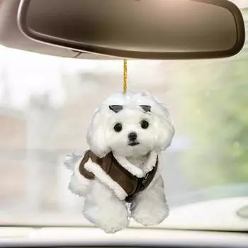 Мультяшная рождественская подвеска со шнурком, легко подвешивается, устойчивое к выцветанию подвесное украшение в виде животного, универсальное украшение 7