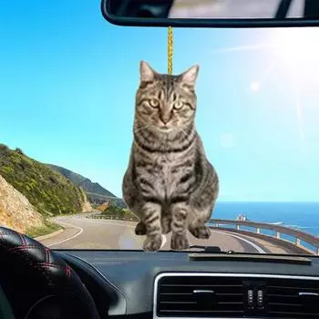 Мультяшная рождественская подвеска со шнурком, легко подвешивается, устойчивое к выцветанию подвесное украшение в виде животного, универсальное украшение 6