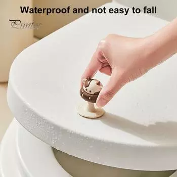 Мультяшная ручка для подъема сиденья унитаза, гигиенический инструмент для подъема крышки унитаза, клей для ванной комнаты отеля, переносная ручка для сиденья унитаза A