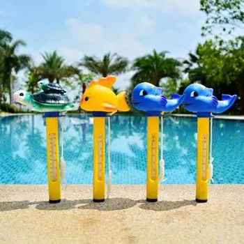 Мультяшная рыба, животное, плавательный бассейн, спа-ванна, датчик воды, плавающий термометр