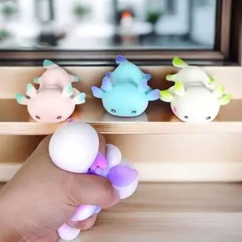 Мультяшная саламандра, сжимающая игрушку, снимающая беспокойство и стресс, саламандровая щипковая сенсорная игрушка для детей синий