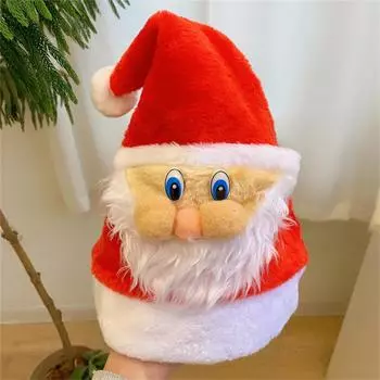 Мультяшная шапка Санты Санта-Клауса, снеговик, лось, вышитые рождественские украшения для рождественских новогодних праздничных вечеринок 1PC