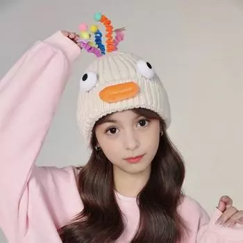 Мультяшная шерстяная шапка с выдвижными щупальцами, теплая вязаная шапочка для детей, реквизит для фотосъемки, головной убор для катания на лыжах, походов, термошапка для взрослых и подростков