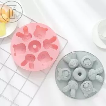 Мультяшная силиконовая форма, форма для выпечки торта, мыло ручной работы, форма для шоколада, льда, форма для риса, торта, форма для торта синий