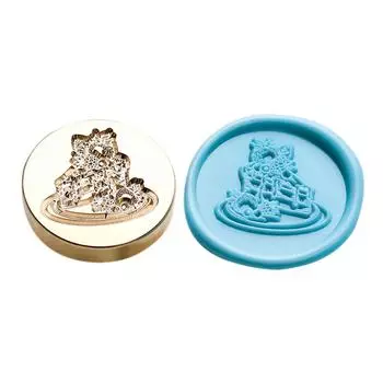 Мультяшная сказка Печать восковыми штампами Романтическая ретро серия «Послеобеденный чай» Печать восковыми штампами для конверта Свадебное приглашение Декор E