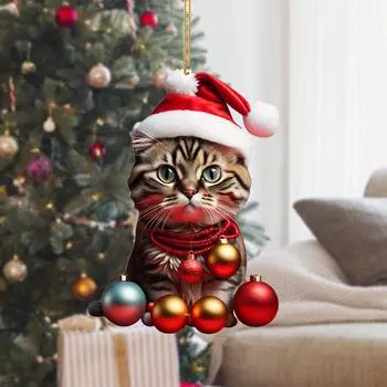 Мультяшная собака кошка дракон яйцо 2025 рождественские украшения подвесной декор подарок рождественская подвесная елка персонализированный кулон праздничный реквизит