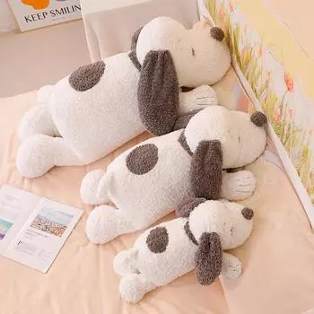 Мультяшная спящая собака, плюшевая игрушка, щенок, мягкая обнимающаяся подушка, мультяшная игрушка в виде животного, подарок на Рождество и день рождения для маленьких девочек 55cm