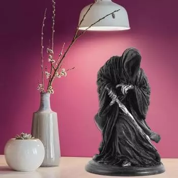 Мультяшная статуя, экологически чистая статуя ведьмы, яркое волшебное кольцо из смолы для дома