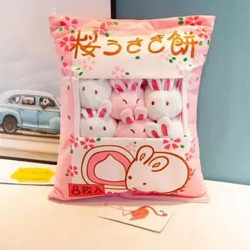 Мультяшная сумка кукла плюшевая игрушка креативная подушка One Size розовый