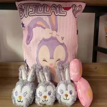 Мультяшная сумка кукла плюшевая игрушка креативная подушка One Size фиолетовый