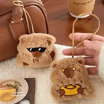 Мультяшная сумка с именем, бирка, мягкая морская свинка, кулон, креативный плюшевый брелок-капибара, подвесной аксессуар Style C