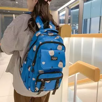 Мультяшная сумка, женский рюкзак большой емкости для учащихся средней школы, студенческий рюкзак