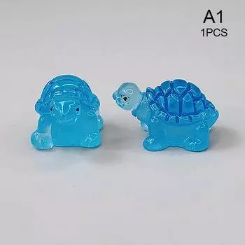 Мультяшная светящаяся скульптура маленькой черепахи, реалистичные декоративные стереоскопические подвески, украшение для автомобиля, мини-украшение для ландшафта