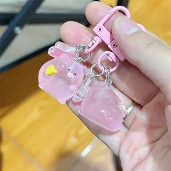 Мультяшная светящаяся звезда розовая свинья брелок кулон для женщин девочек кавайный кулон рюкзак подвесные украшения детские подарки