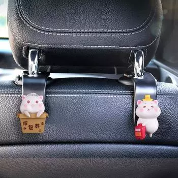 Мультяшная свинья утка крючок для спинки заднего сиденья держатель для подголовника вешалка для хранения органайзер