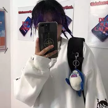 Мультяшная свирепая акула плюшевая игрушка кукла брелок подвеска милый плюшевый плюшевый брелок сердитая акула сумка амулет аксессуары сладкий подарок