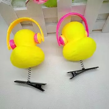 Мультяшная трехмерная маленькая желтая утка заколка для волос боковой зажим пружинный зажим для женщин девочек симпатичная заколка для волос аксессуары для волос подарки