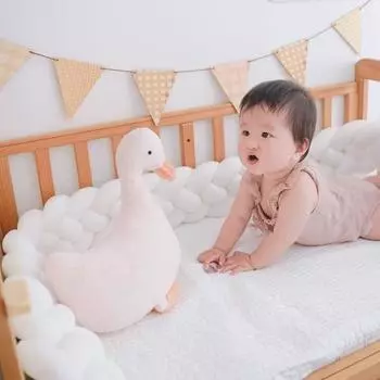 Мультяшная утка, мягкая удобная кукла, очаровательная плюшевая игрушка с вышитыми глазами, тонкая работа, плюшевая игрушка Duck