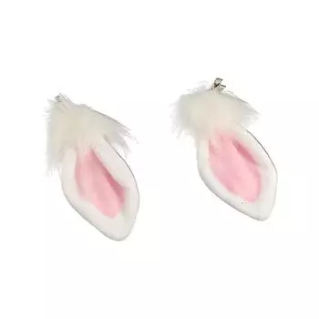 Мультяшная заколка для волос, плюшевая повязка на голову в корейском стиле, повязка на голову с кроличьими ушками, аксессуары для волос для девочек F-Headband