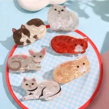 Мультяшная заколка для волос Y2k акула заколка креативная животное кошка волос коготь женский A