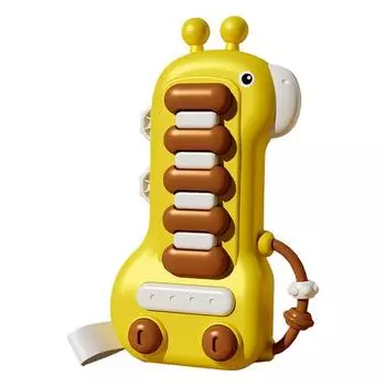 Мультяшная Жираф Электронная Игрушка-Пианино со Светом Звуком Координация Рук и Глаз Малыши Мальчики Девочки Развивающая Электрическая Клавиатура Музыкальная Игрушка белый