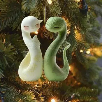 Мультяшная змея подвеска акриловая 2D плоская подвеска украшение белая змея зеленая змея 8cm A