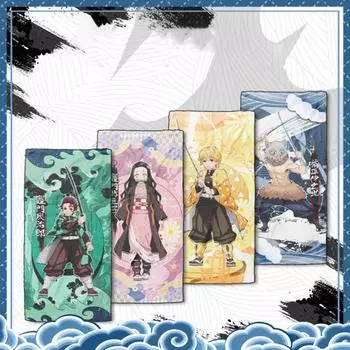 Мультяшное аниме «Убийца демонов» Полотенце из хлопка, впитывающее воду, очищающая ткань для лица