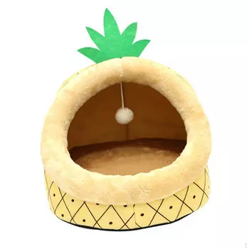 Мультяшное гнездо для кошек, мягкая спальная кровать, домик для маленьких собак S