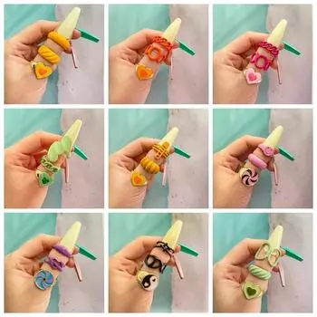 Мультяшное кольцо Студенческие украшения Простой узор Прекрасное кольцо Простой пара Придирчивый подарок 11577