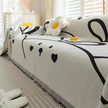 Мультяшное полотенце для дивана Four Seasons Universal Cute Style Xiaomengtu, чехол для дивана, чехол для подлокотника 180X130