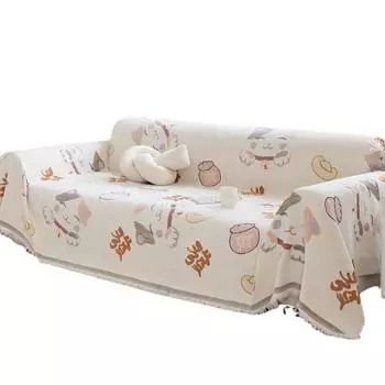 Мультяшное полотенце для дивана, новый стиль, цельный чехол, ткань с защитой от царапин, чехол для диванной подушки, одеяло, цельный кусок, универсальный для всех сезонов 180*130cm