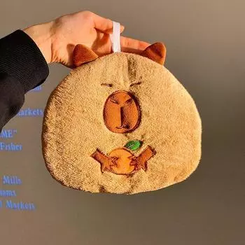 Мультяшное полотенце для рук, милое подвесное полотенце для кухни, ванной комнаты, мочалка для лица, морская свинка, коралловый флис, быстросохнущее полотенце