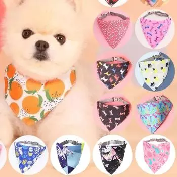 Мультяшное полотенце для слюны домашних животных, мягкое полотенце для собак, треугольное полотенце, аксессуары для домашних животных, ошейник для кошек, нагрудник для собак и кошек S-Style E