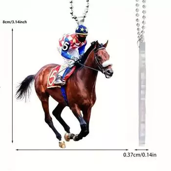 Мультяшное уникальное акриловое украшение в виде лошади, идеально подходящее для рождественской елки и украшений, автомобиля