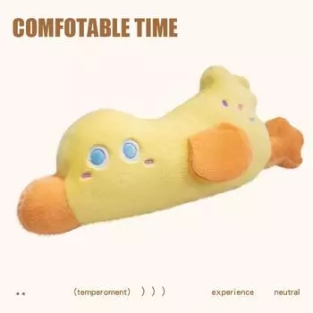 Мультяшное животное длинная подушка-валик милая собака желтая утка плюшевая игрушка длинная подушка-валик детская кровать для сна подушка-сэндвич 70cm