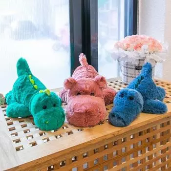 Мультяшное животное, плюшевая игрушка, милый лев, динозавр, слон, крокодил, бегемот, плюшевые украшения, красочный чучело, кукла, подушка, обнимающая игрушка для спальни Hippo