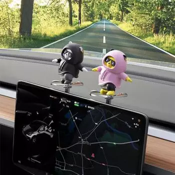 Мультяшное животное, украшение центральной консоли салона автомобиля, скользящий медведь, украшение приборной панели, аниме-автоаксессуары 2024Creative Gifts