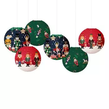 Мультяшные бумажные рождественские бумажные фонарики своими руками Санта Рождественский бумажный шар Портативный подвесной фонарь для рождественской елки С Новым годом