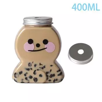 Мультяшные бутылки для воды для молока, чая, кофе, сока, портативная питьевая чашка для дома, прозрачная бутылка для сока, не содержит бисфенол-А