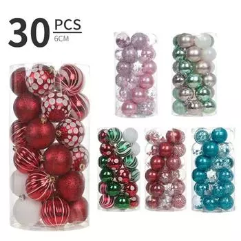 Мультяшные гальванизированные подвесные шары пластиковые веселые рождественские елочные украшения домашний рождественский декор style 10