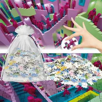 Мультяшные головоломки, головоломки, креативные подарки для семьи и детей, головоломки, детские подарки, настенные украшения, аксессуары One Size белый