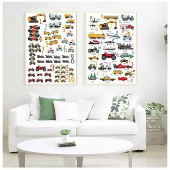 Мультяшные игрушки, Буквы, Плакаты, Цифры, Буквы, Картины, Образование, Печать, Живопись, Детские Плакаты, Рисунки На Стенах В Детском Саду 21cm30cm NoFrame