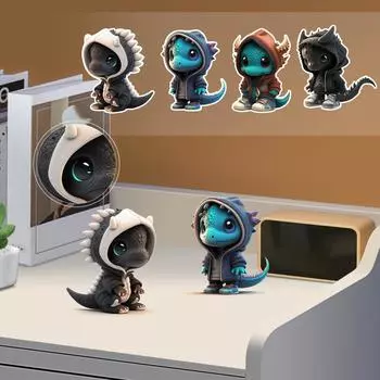 Мультяшные крутые фигурки драконов, статуэтки, мультяшные скульптуры динозавров, украшения, милый детский дракончик, украшение для домашнего стола, садовый декор One Size фиолетовый