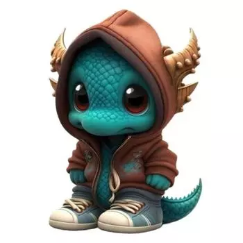 Мультяшные крутые фигурки драконов, статуэтки, мультяшные скульптуры динозавров, украшения, милый детский дракончик, украшение для домашнего стола, садовый декор One Size оранжевый