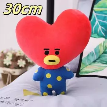 Мультяшные куклы BTS BT21 Bangtan Boys Мягкие игрушки Звезды Кореи TATA Peluche VAN COOKY RJ CHIMMY Мягкие игрушки Подарок на день рождения Девочка Ребенок Size As Picture