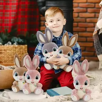 Мультяшные куклы с длинными ушами. Детская успокаивающая кукла. Пасхальная кукла.детская пасхальная кукла. Милый креативный подарок на весну. Подарки на день рождения.1шт.13.7 дюймов One Size коричневый