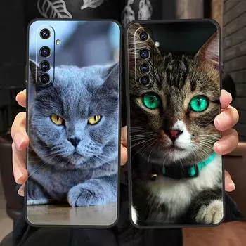 Мультяшные милые коты для Realme GT Neo2 3 чехол для телефона Realme 9 8 7 6 GT2 Pro Plus 5G 8i 9i C3 C21 C11 C25 C35 C21Y Coque Realme C11
